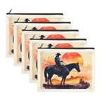 Water Color Cowboy Cosmetic Bag Pack of 5 Made in America Baha Ranch Western Wear