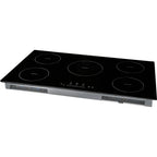 Electric Cooktop, 5 Burners, 36'' Induction Stove Top, Built-in Magnetic Cooktop 9200W, 9 Heating Level Multifunctional Burner, LED Touch Screen w/ Child Lock & Over-Temperature Protection