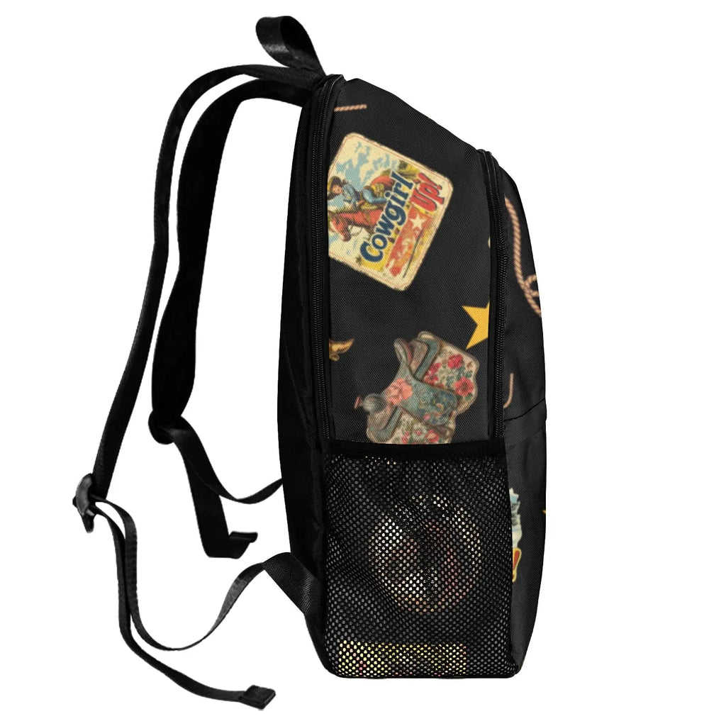 Vintage Cowgirl Collage Backpack Baha Ranch Western Wear
