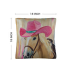 Pink Cowgirl Horse Pillow Case Baha Ranch Western Wear