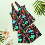 Baha Ranch Neon Rodeo Tankini & Boy Shorts Swim Set Baha Ranch Western Wear