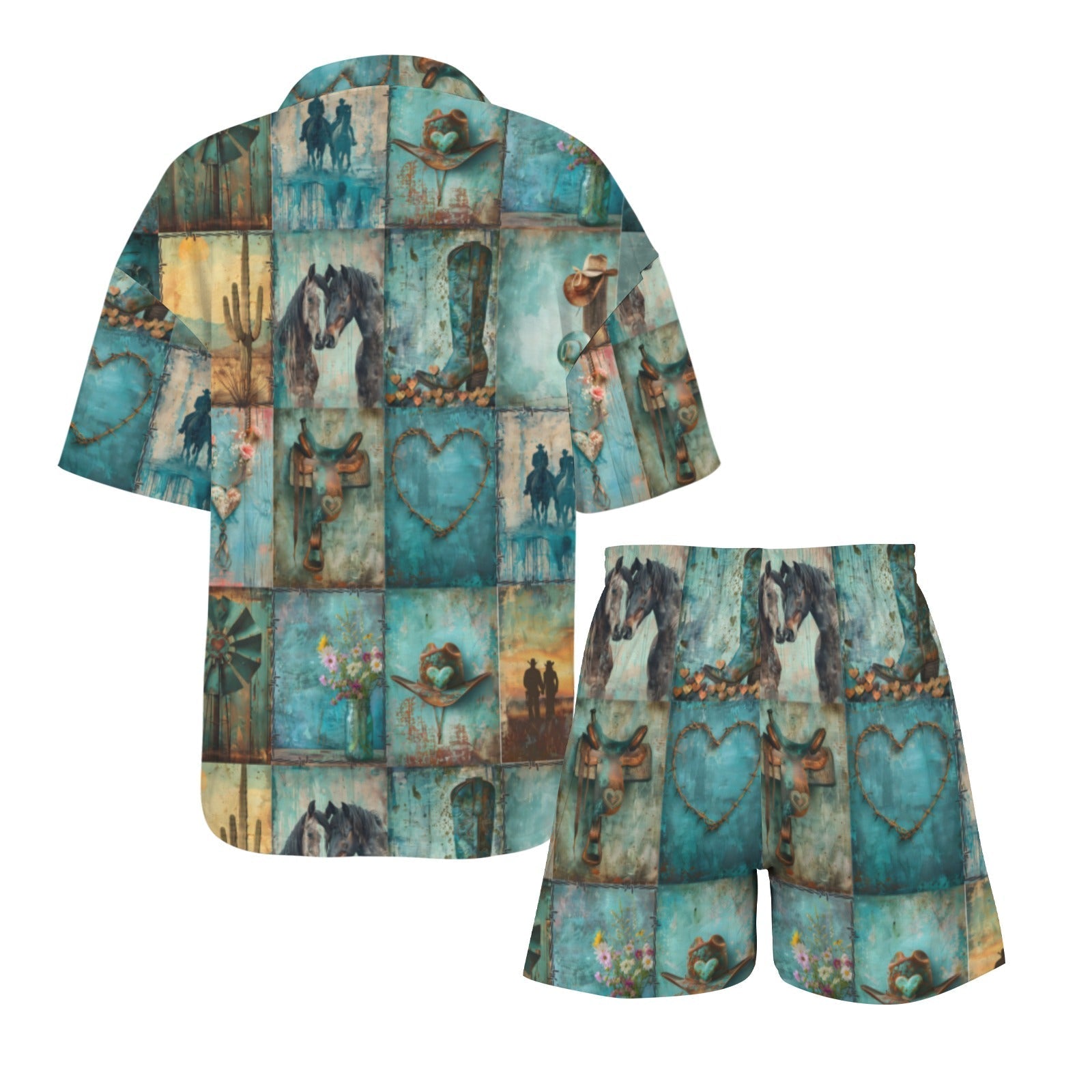 Baha Ranch Turquoise Dreams Womens Pajamas Made in America Baha Ranch Western Wear