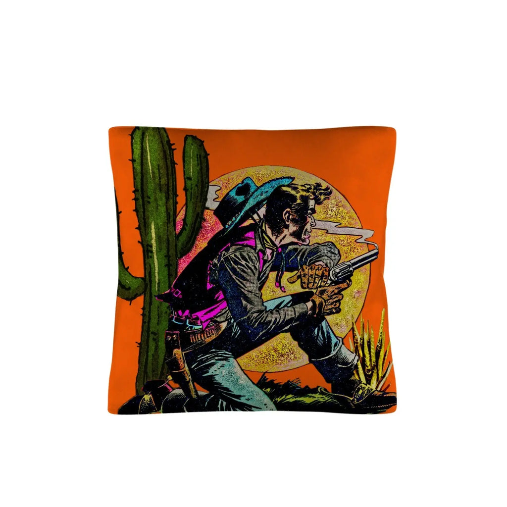 Wild West Cowboy Throw Pillow Case Made in America Baha Ranch Western Wear