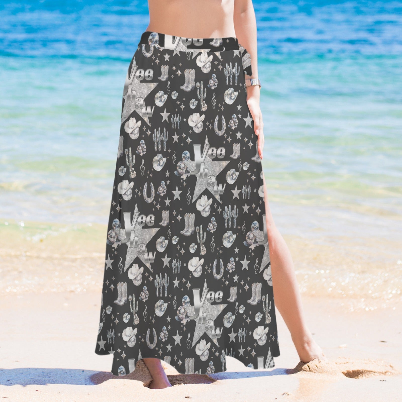 Baha Ranch Rhinestone Cowgirl Beach Swim Skirt Coverup Baha Ranch Western Wear