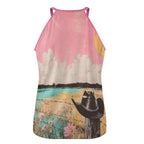 Baha Ranch Cowgirl on the Moon Retro Pop Western Tank Top Baha Ranch Western Wear