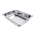 4 Pack Stainless Steam Hotel Pan, 1/2 Size Table Steam Pan, 2.5 Inch Deep Anti Jam Restaurant Supplies Reusable Rustproof Catering Storage for Home, Party, Restaurant, Hotel, Buffet