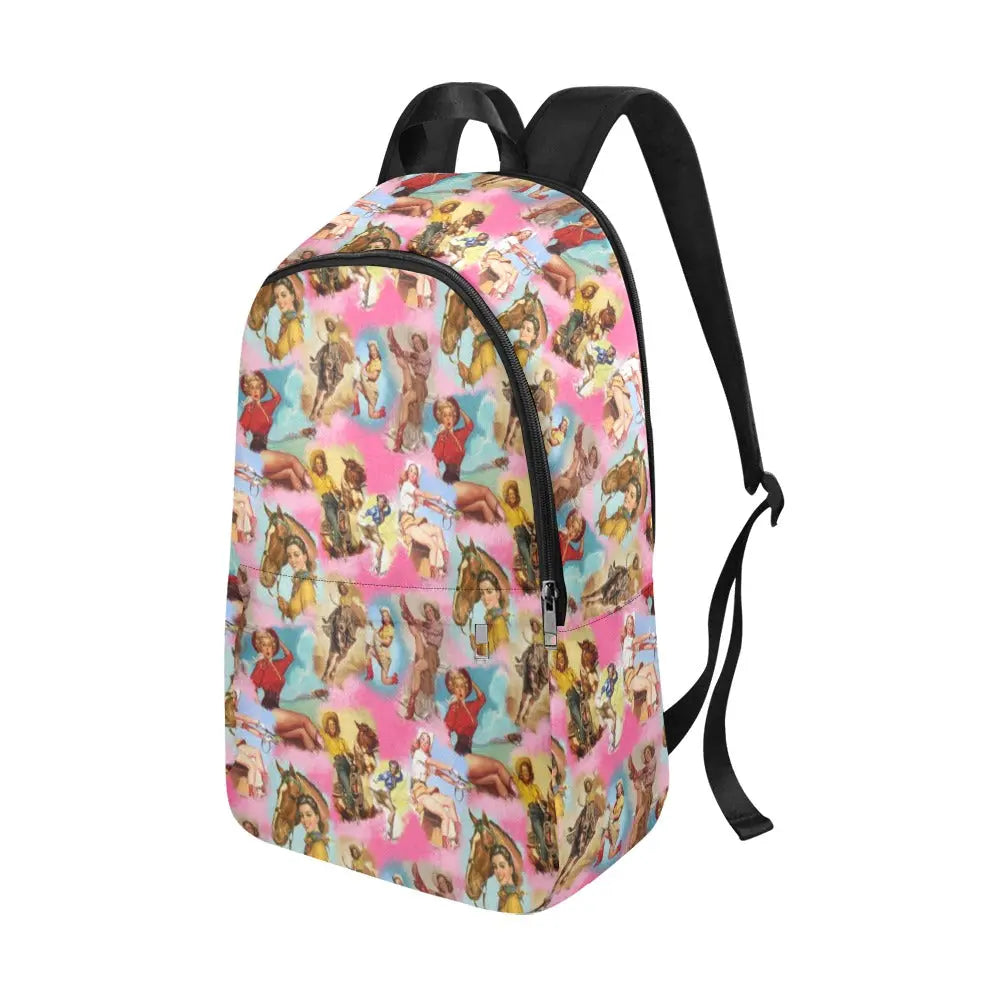 Vintage Cowgirl Collage Backpack Baha Ranch Western Wear