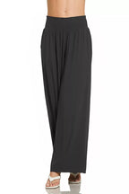 Zenana Smocked Waistband Wide Leg Lounge Pants