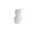 Nordic Creative Hand-painted Vase Ceramic Black And White Vertical Pattern Flower