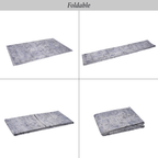 NAAR MAVAL Blue Washable Rug 5x8 Area Rug (Blue+Cream, 5' x 8')