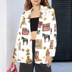 Baha Ranch Vintage Cowboy Collage Western Women's Blazer Baha Ranch Western Wear