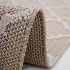 NAAR Guros Collection 2X8 Ivory / Trellis Indoor / Outdoor Runner Rug