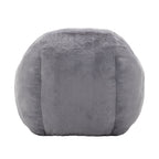 Bean Bag Chair, Comfy Bean Bag Sofa with Back Support, Faux Fur Bean Bag Chair for Adults and Kids, Stuffed Floor Sofa for Living Room, Bedroom, Apartment, Grey
