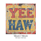 Baha Ranch YEEHAW Vintage Western Velvety Soft Pillow Case Made in America Baha Ranch Western Wear