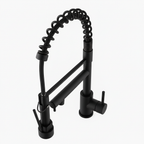 Kitchen Faucet with Pull Down Sprayer, Touch On Single Handle 2- Function Stainless Steel Spring Neck, Single Hole Installation for Residential, Commercial, RV, Bar & More, Matte Black