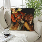 Vintage Cowboy Throw Pillow Case 18x18inch Made in America Baha Ranch Western Wear