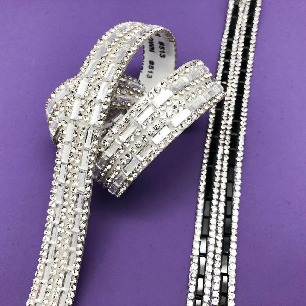 Glass Crystal Back Glue Drill Strip Personalized DIY Accessories