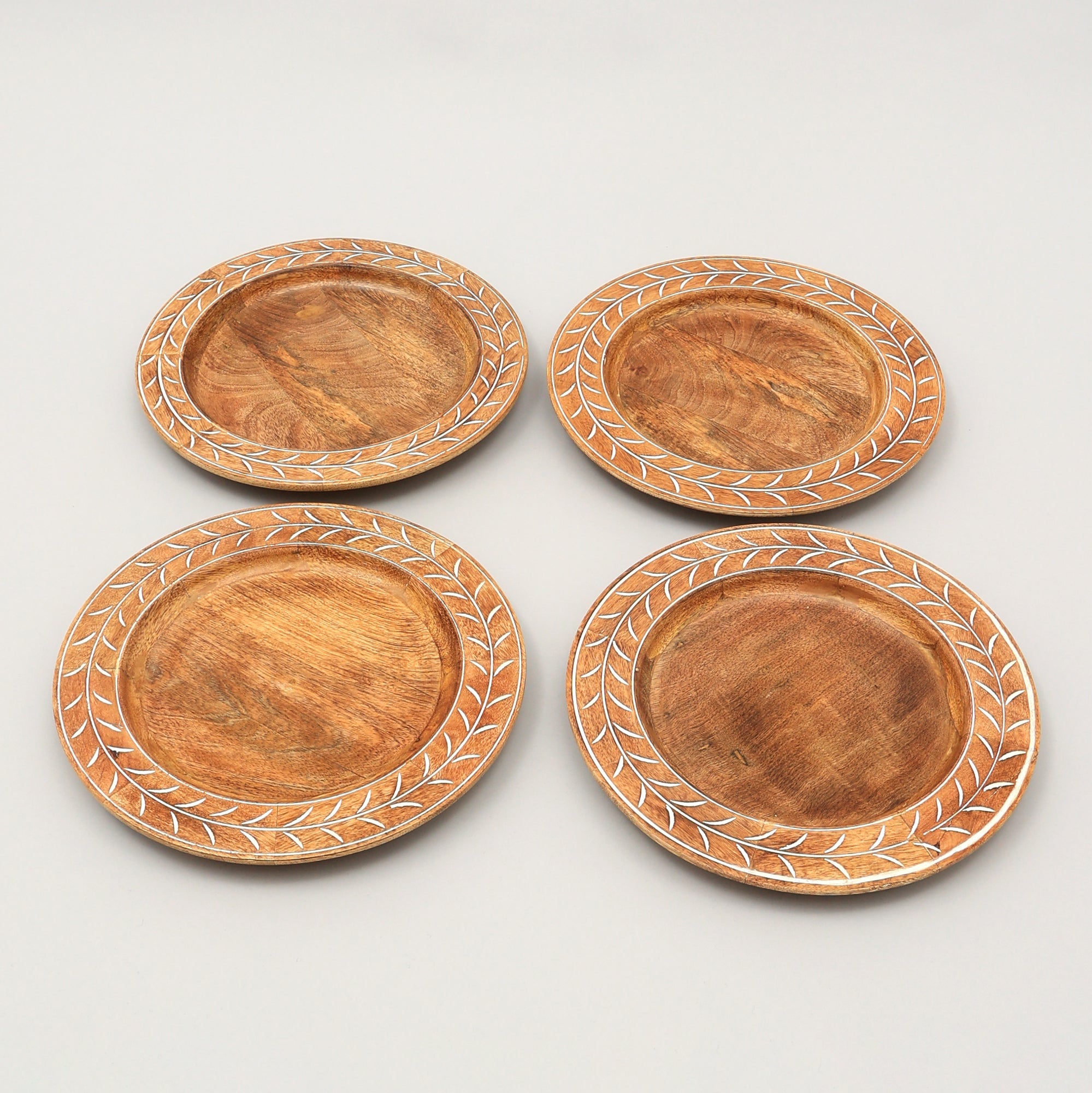 Handcrafted 13' Wood Charger Plate Wooden Dinning Placemat Artisan Wood Tableware