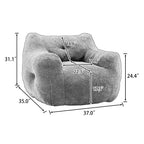 Bean Bag Chair, Bean Bag Sofa Chair with Armrests Stuffed High-Density Foam, Lazy Sofa Comfy Chairs BeanBag Chair for Adults in Living Room,Bedroom Reading