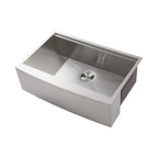 33x22x10'Farmhouse Apron Single Bowl Stainless Steel Kitchen Sink with Workstation