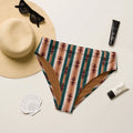 Ready to Ship Yeehaw Tan serape Print Bikini Bottom MEDIUM Baha Ranch Western Wear