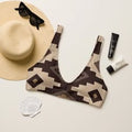 Ready to Ship Yeehaw Earth Aztec Print Bikini Top size LARGE Baha Ranch Western Wear