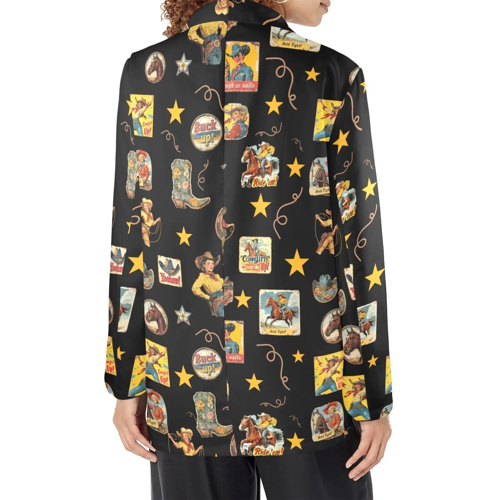 Baha Ranch Vintage Cowgirl Collage Western Blazer Baha Ranch Western Wear