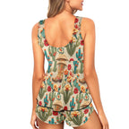 Baha Ranch Cactus and Boots Tankini Boy Shorts Swim Set Baha Ranch Western Wear