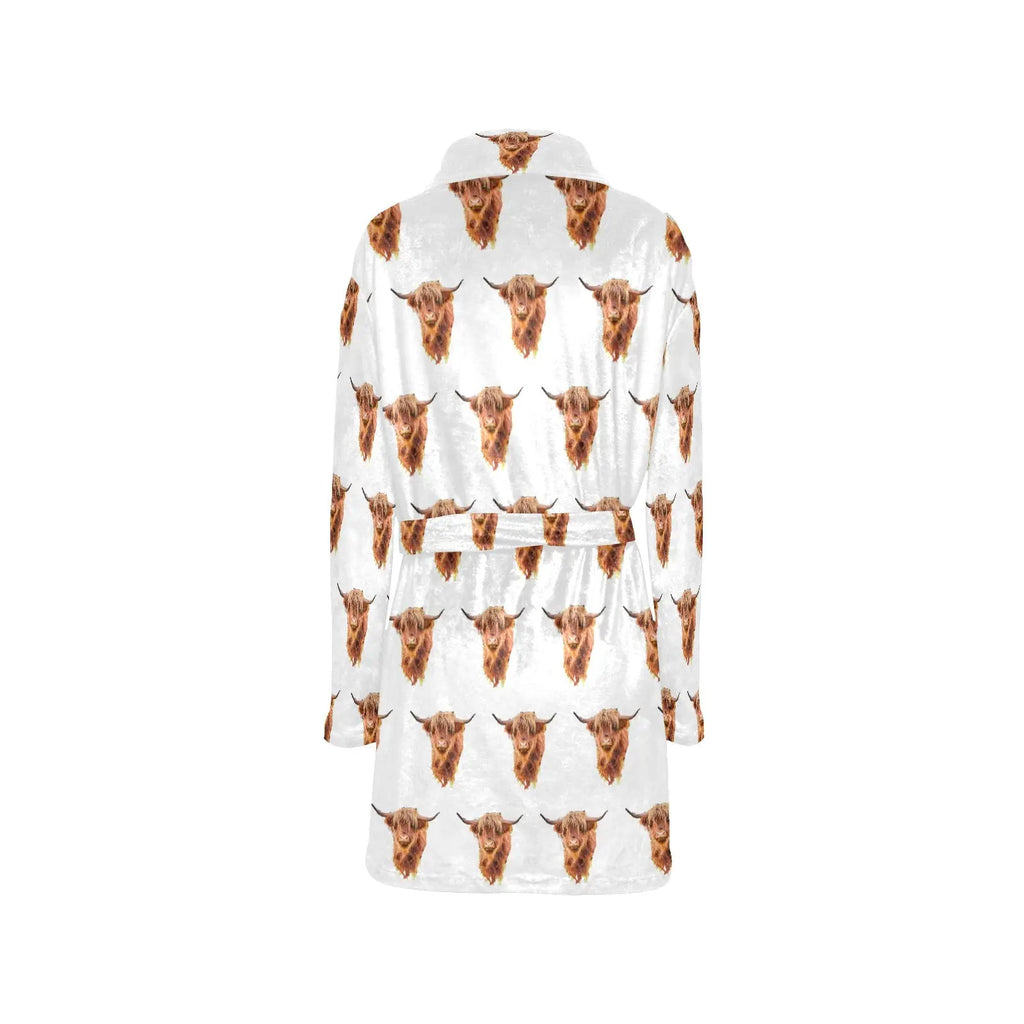 Highland Cow Women's Western Bath Robe Baha Ranch Western Wear