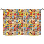 Vintage Rodeo Window Curtain 28"x40" (2-Piece) Made in America Baha Ranch Western Wear
