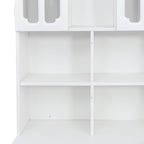 L-Shaped Corner Computer Desk  for Home Office or Study desk, Study Modern Style Table with Drawers, Bookshelf & Hutch, 2-in-1 L-Shaped Design, Large Working Space,white