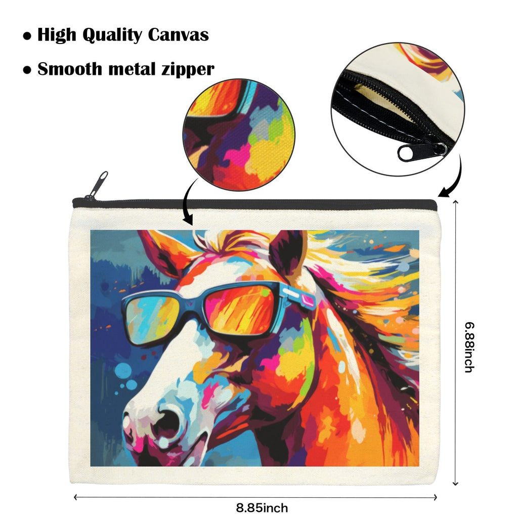 Baha Ranch Cool Horse Cosmetic Bag Pack of 5 Made in America Baha Ranch Western Wear