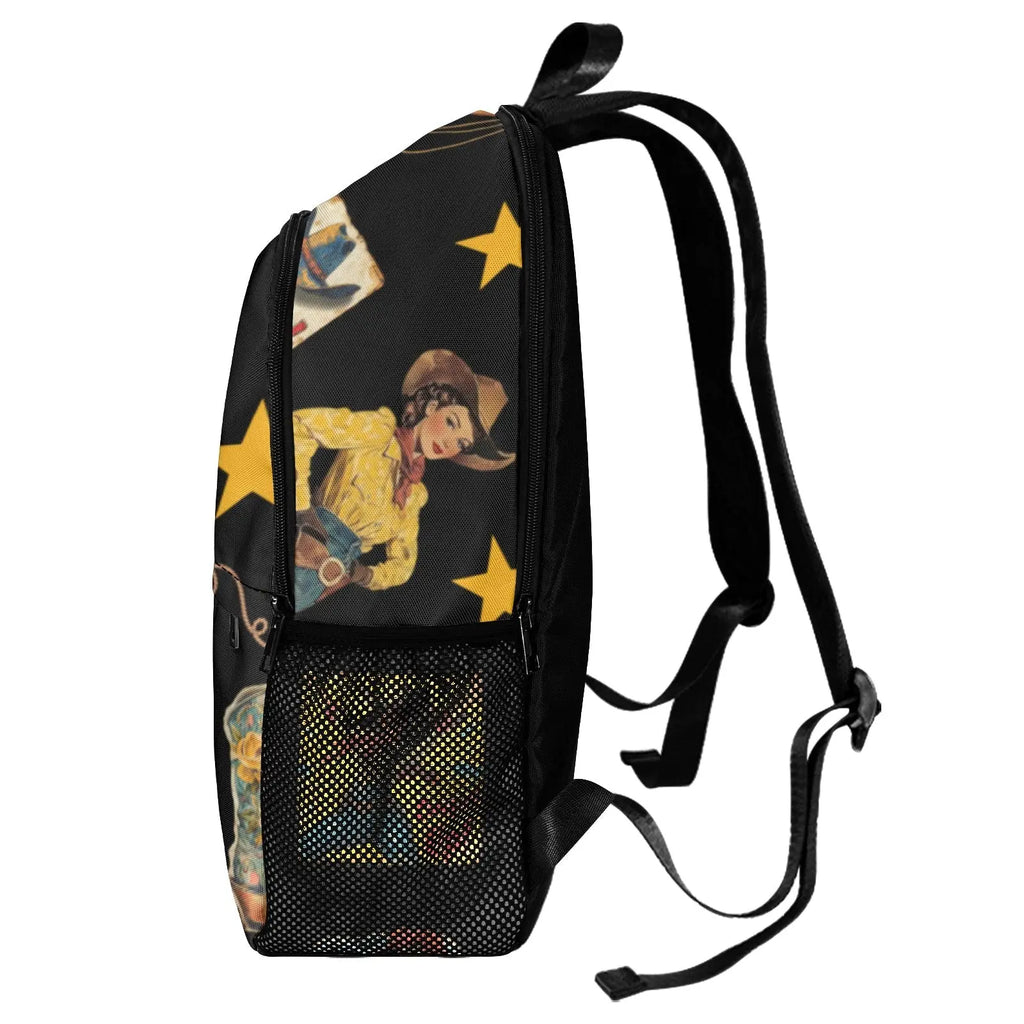 Vintage Cowgirl Collage Backpack Baha Ranch Western Wear