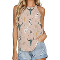 Baha Ranch Cow Skull Western Tank Top Baha Ranch Western Wear