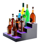 LED Lighted Liquor Bottle Display Bar Shelf RF & App Control 16' 4-Step