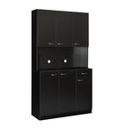 70.87' Tall Wardrobe& Kitchen Cabinet, with 6-Doors, 1-Open Shelves and 1-Drawer for bedroom,Black
