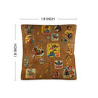 Vintage Cowgirl Collage Square Pillow Case 18x18 Made in America Baha Ranch Western Wear