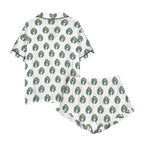 Baha Ranch Turquoise Naja White Satin Ruffle Pajama Set Baha Ranch Western Wear