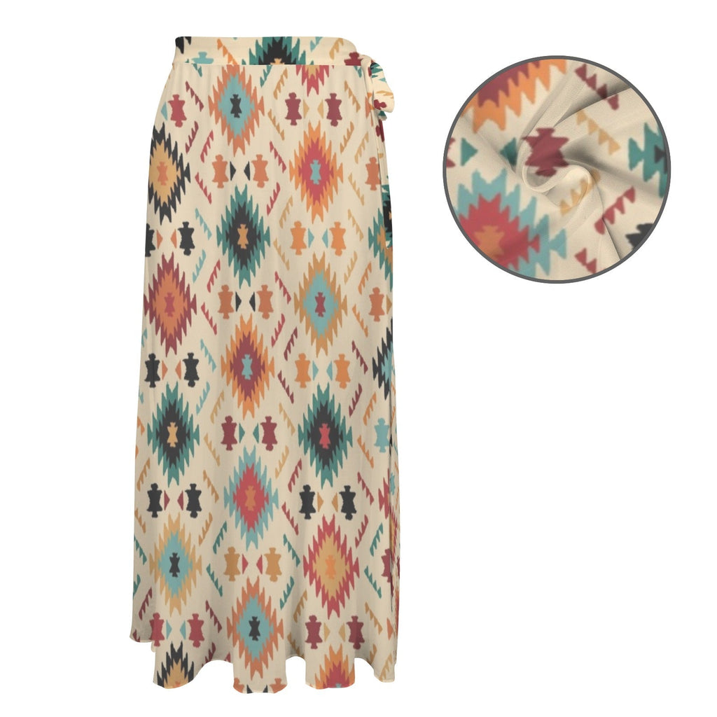 Baha Ranch Cream Aztec Beach Swim Coverup Skirt Baha Ranch Western Wear