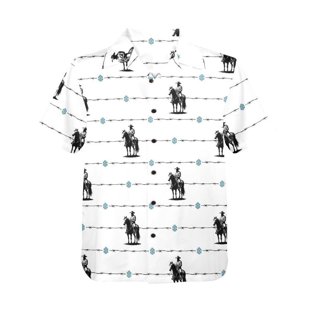 Baha Ranch Saddle Up Western Hawaiian Shirt Made in America Baha Ranch Western Wear