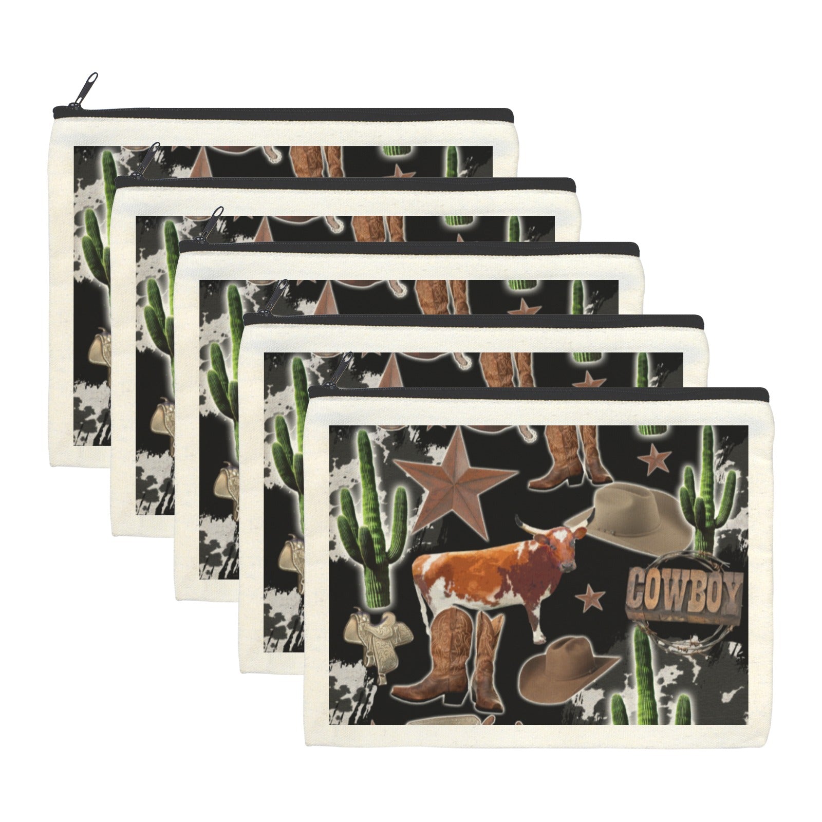 Baha Ranch Western Cosmetic Bag Pack of 5 Made in America Baha Ranch Western Wear