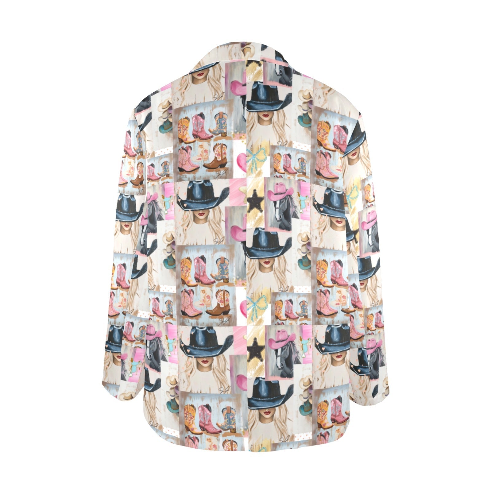 Baha Ranch Danilo Painted Cowgirl Collage Western Blazer Baha Ranch Western Wear