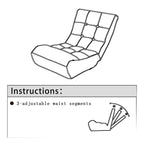 Single sofa reclining chair Japanese chair lazy sofa tatami balcony reclining chair leisure sofa adjustable chair,Navy