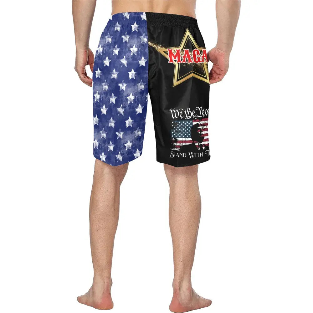 We the People Trump Maga Swim Trunks Shorts Baha Ranch Western Wear