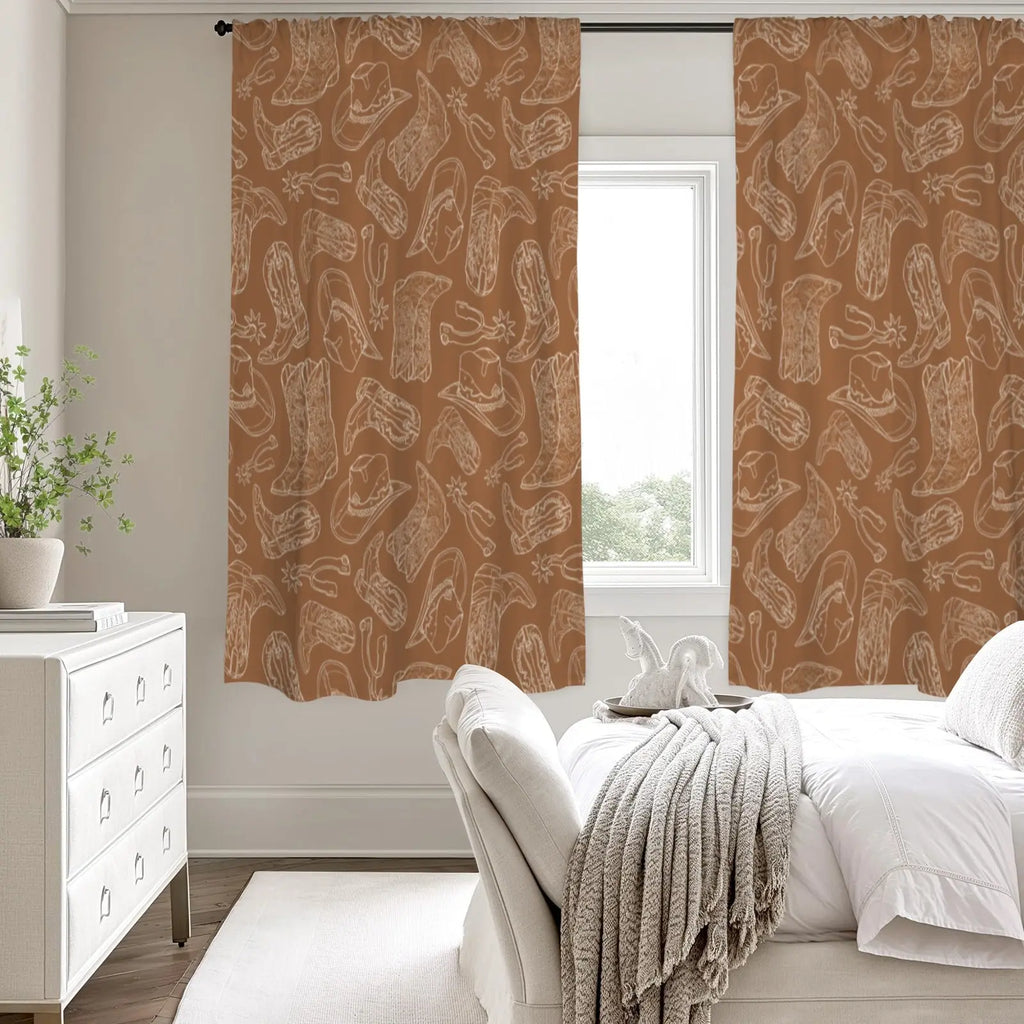 Western Print Curtains (52" x 63" ) Made in America Baha Ranch Western Wear