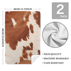 Cow Print Set of 2 Dish Towels made in America Kitchen Towels Baha Ranch Western Wear