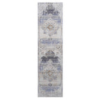 NAAR PAYAS Collection 2X8 Cream / Gold / Medallion Runner Rug