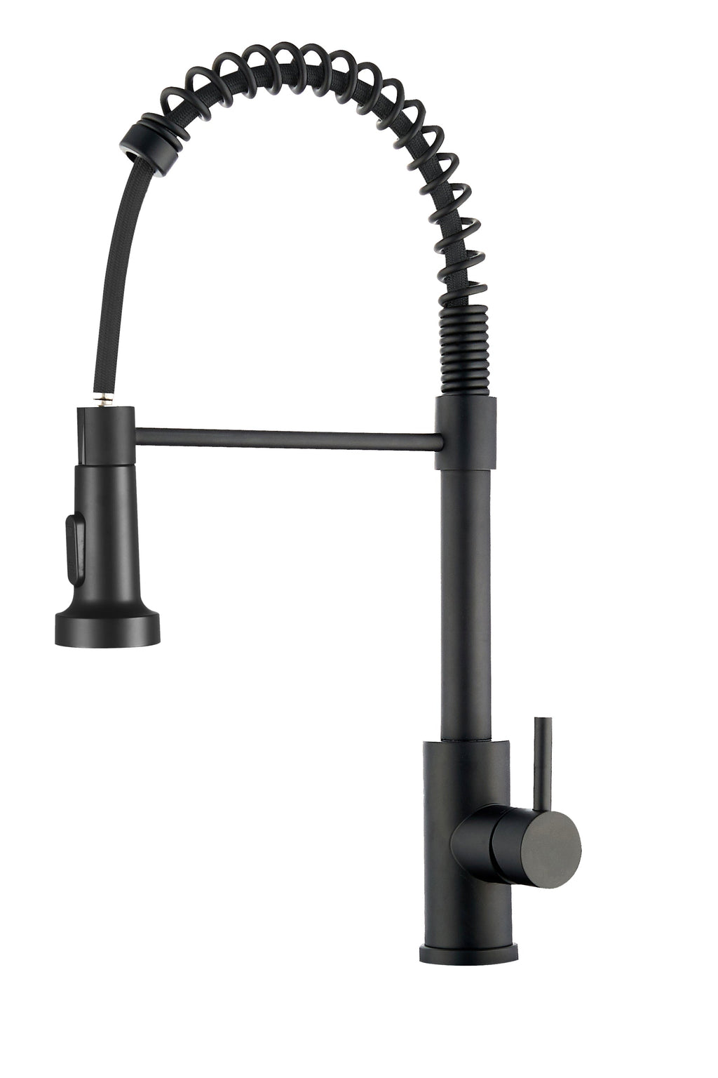 Kitchen Faucet with Pull Down Sprayer Industrial 1 Handle 1 Hole Or 3 Hole Faucet for Farmhouse Camper Laundry Utility Rv Wet Bar Sinks, Stainless Steel, Matte Black