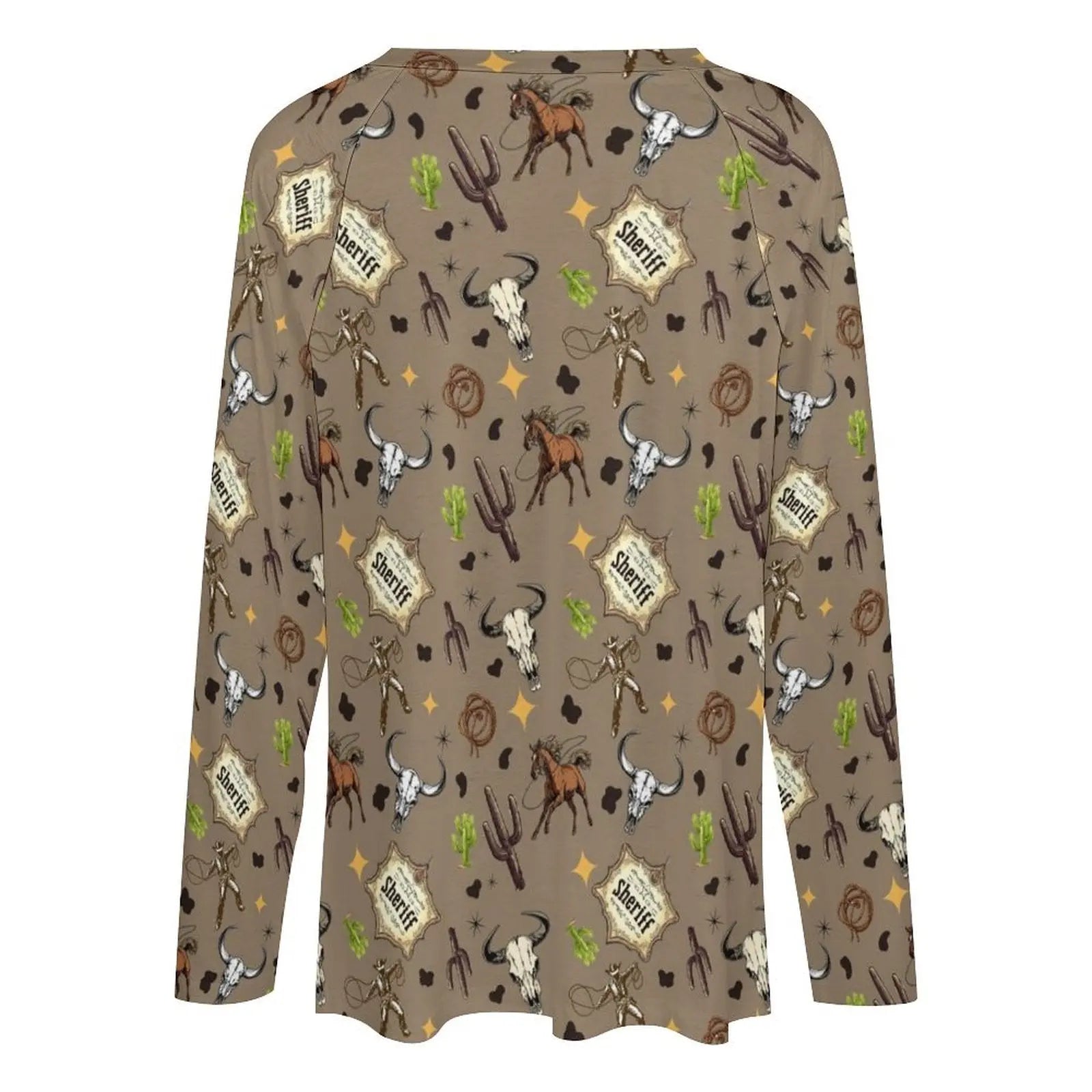 Baha Ranch Western Print Long Sleeve Top Baha Ranch Western Wear