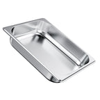 4 Pack Stainless Steam Hotel Pan, 1/2 Size Table Steam Pan, 2.5 Inch Deep Anti Jam Restaurant Supplies Reusable Rustproof Catering Storage for Home, Party, Restaurant, Hotel, Buffet